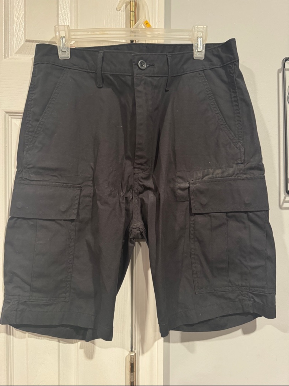 Levi's Black Cargo Shorts with Button Flap Pockets